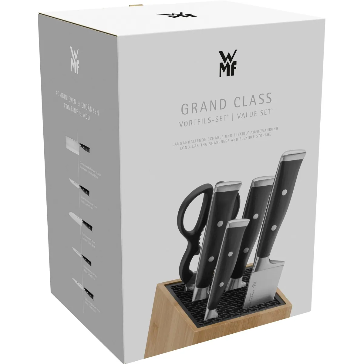 WMF Grand Class Messerblock, 6-teilig, handgeschmiedete Klingen — FlexTec Aufbewahrung, ergonomische Griffe, exzellente Schärfe 4