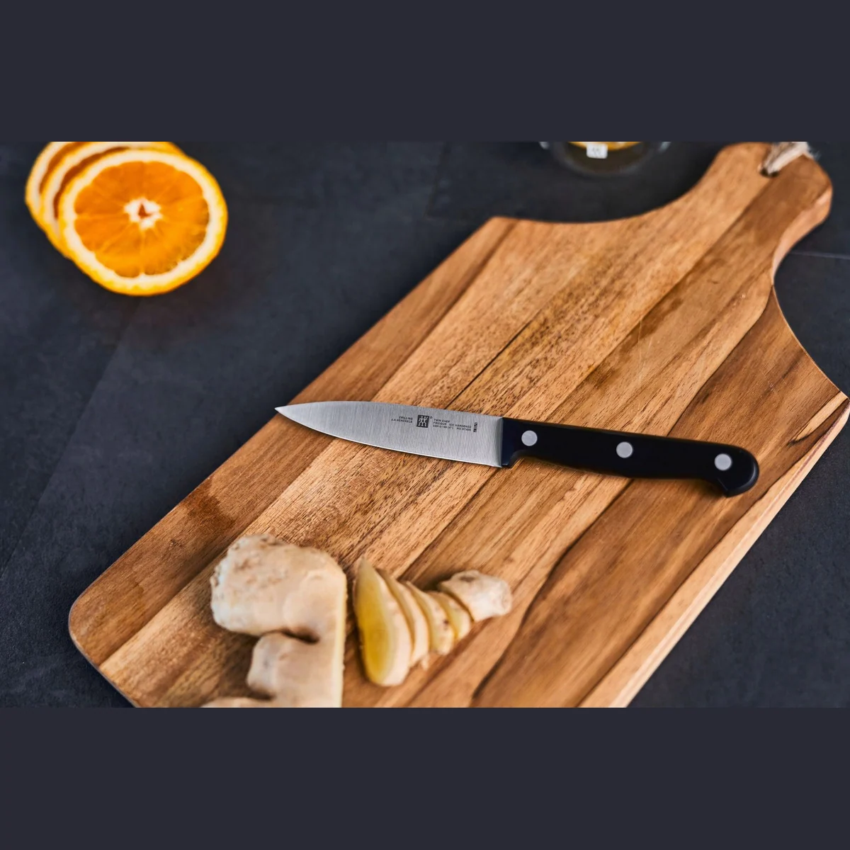 Zwilling TWIN Chef 2 Messerblock, 5 hochwertige Messer + Schere + Wetzstahl — edles Bambusholz, FRIODUR Klingen 5