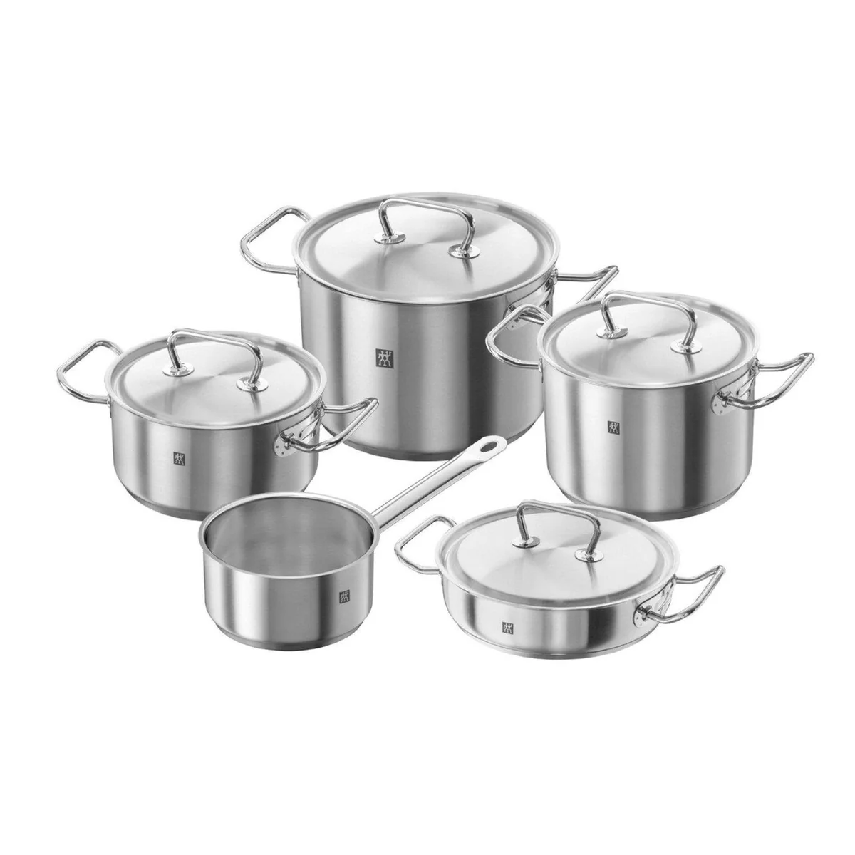 Zwilling Topf-Set Twin Classic 5 tlg, Edelstahl 18/10, optimale Wärmeverteilung, spülmaschinengeeignet, vielseitig einsetzbar 5