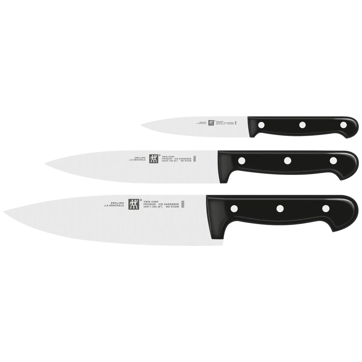 Zwilling TWIN Chef 2 Messer-Set, 3-teilig, vielseitig & langlebig