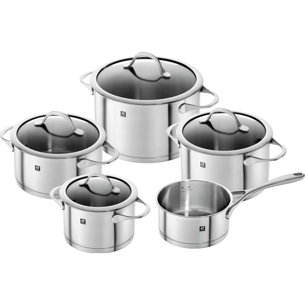 Zwilling Topf-Set Essence, Edelstahl 18/10, hochwertige Wärmeverteilung, elegante Griffe, vielseitige Größen