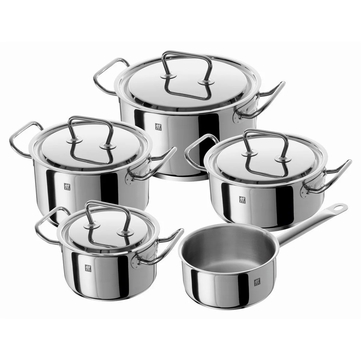 Zwilling TWIN CLASSIC Topf-Set, 5-teilig, Edelstahl 18/10 — edelstahl poliert, SIGMA Classic Sandwichboden, spülmaschinengeeignet
