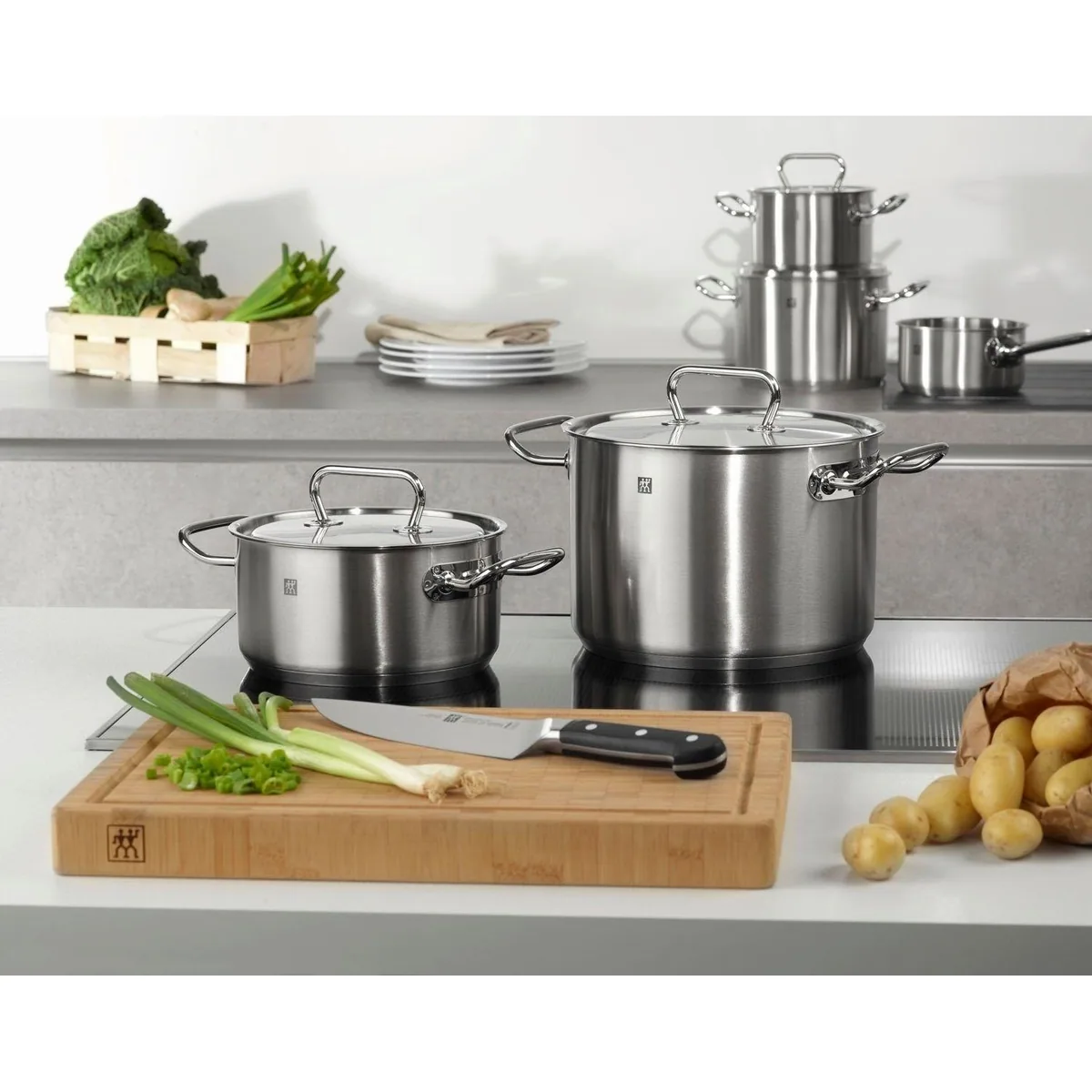 Zwilling TWIN CLASSIC Topf-Set, 5-teilig, Edelstahl 18/10 — edelstahl poliert, SIGMA Classic Sandwichboden, spülmaschinengeeignet 4