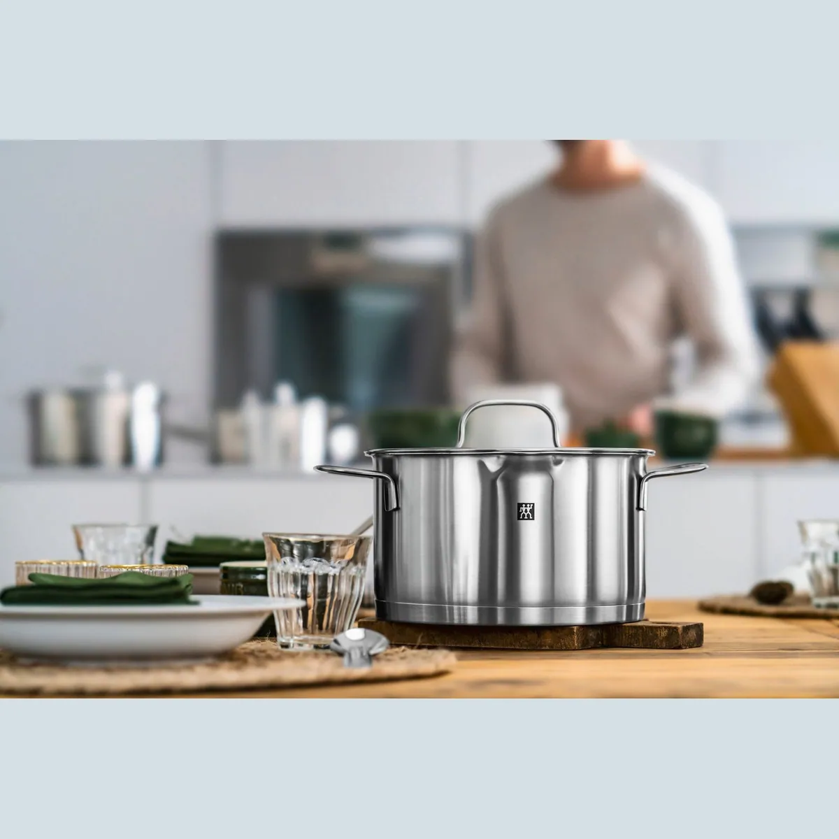 Zwilling TrueFlow Topf-Set, Edelstahl, 5-teilig, integrierte Siebfunktion, Induktionsgeeignet 3