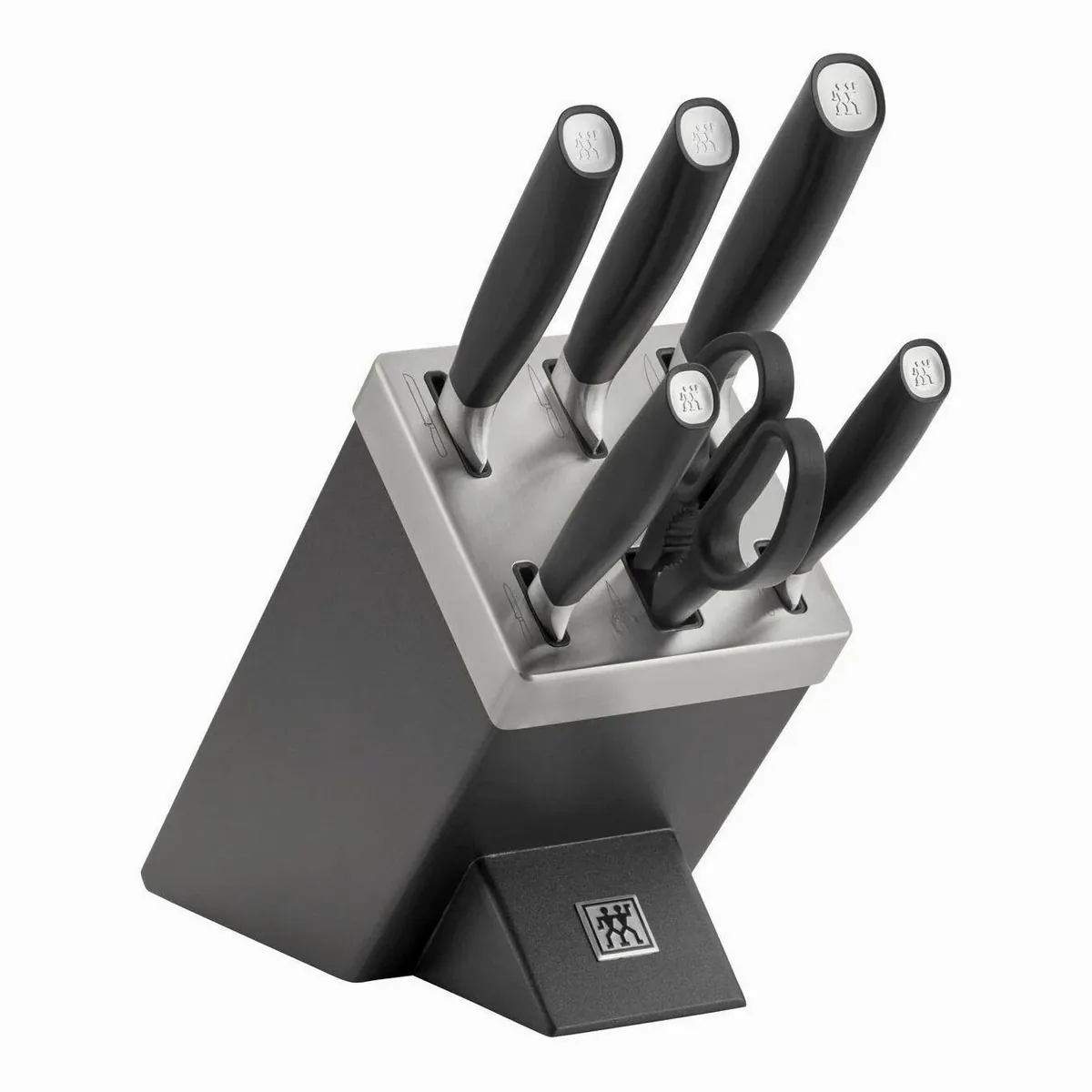 Zwilling All*Star Messerblockset 7-tlg, integrierter Schleifservice, ergonomische Griffe — anthrazit, eisgehärtete Klingen