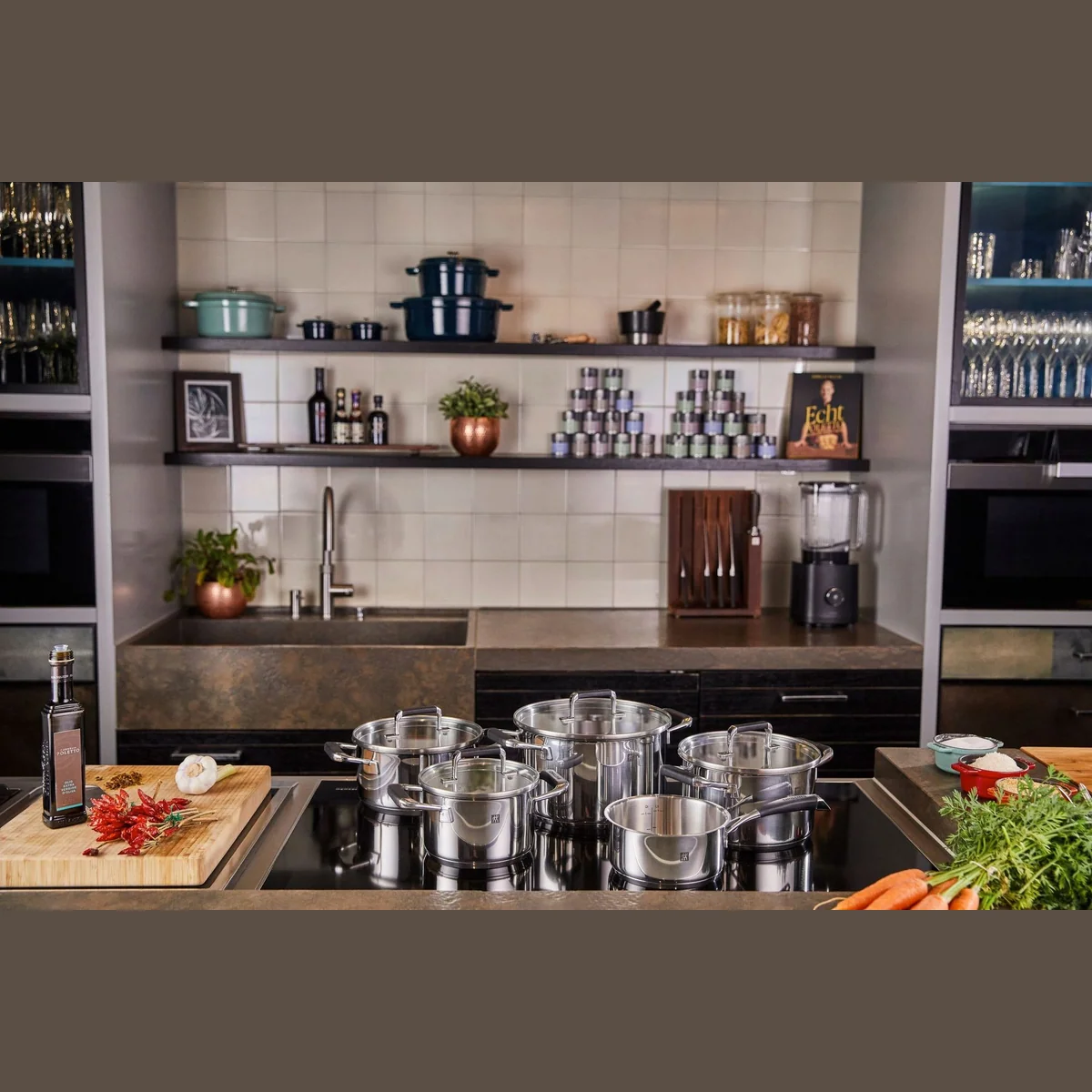 Zwilling Poletto Topf-Set, 5-teilig, 18/10 Edelstahl, Induktionsgeeignet 2