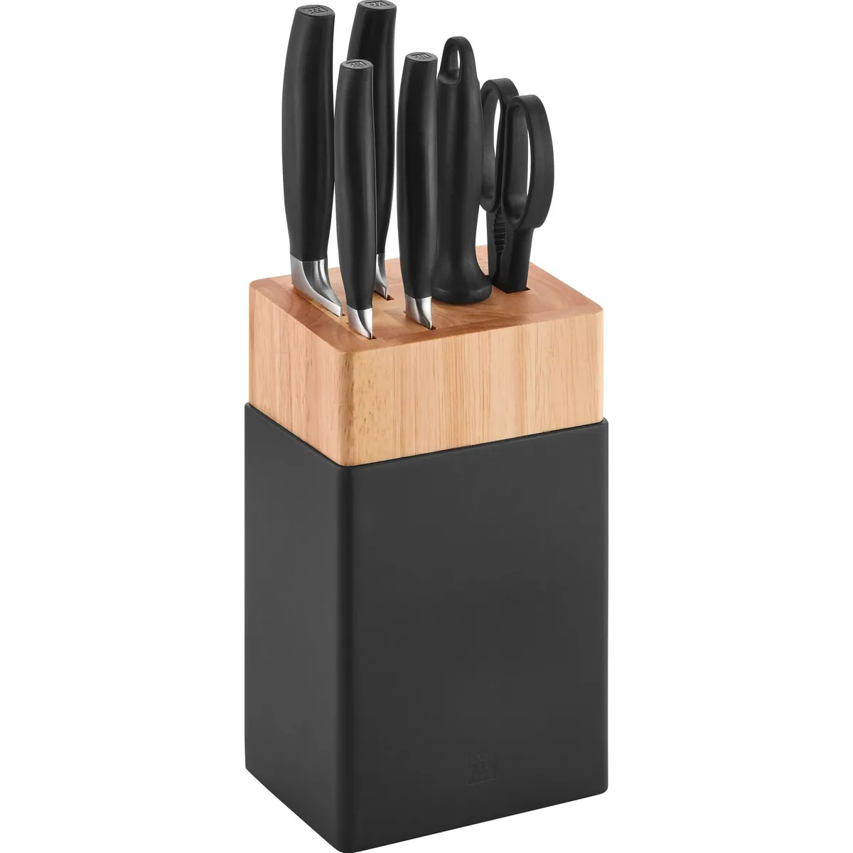 Zwilling FIVE STAR Messerblock, 8-teilig, inklusive Schere und Wetzstahl — Premium-Qualität, FRIODUR Klingen, ergonomische Griffe
