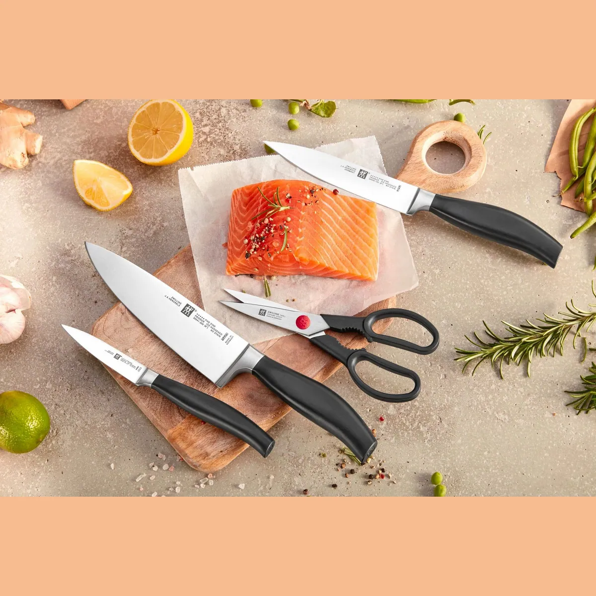 Zwilling FIVE STAR Messerblock, selbstschärfend, inkl. 5 Messer + Schere, aus Bambus 5
